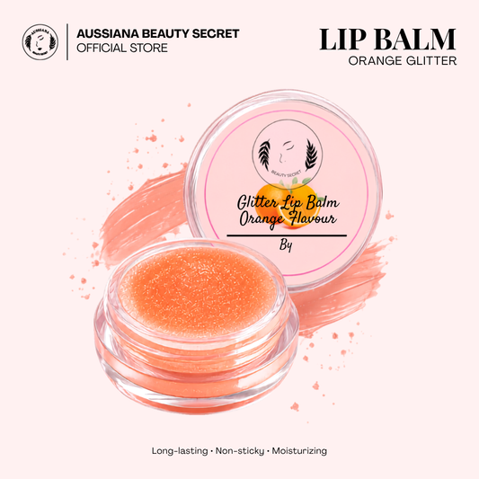 Orange Lip Glitter Balm
